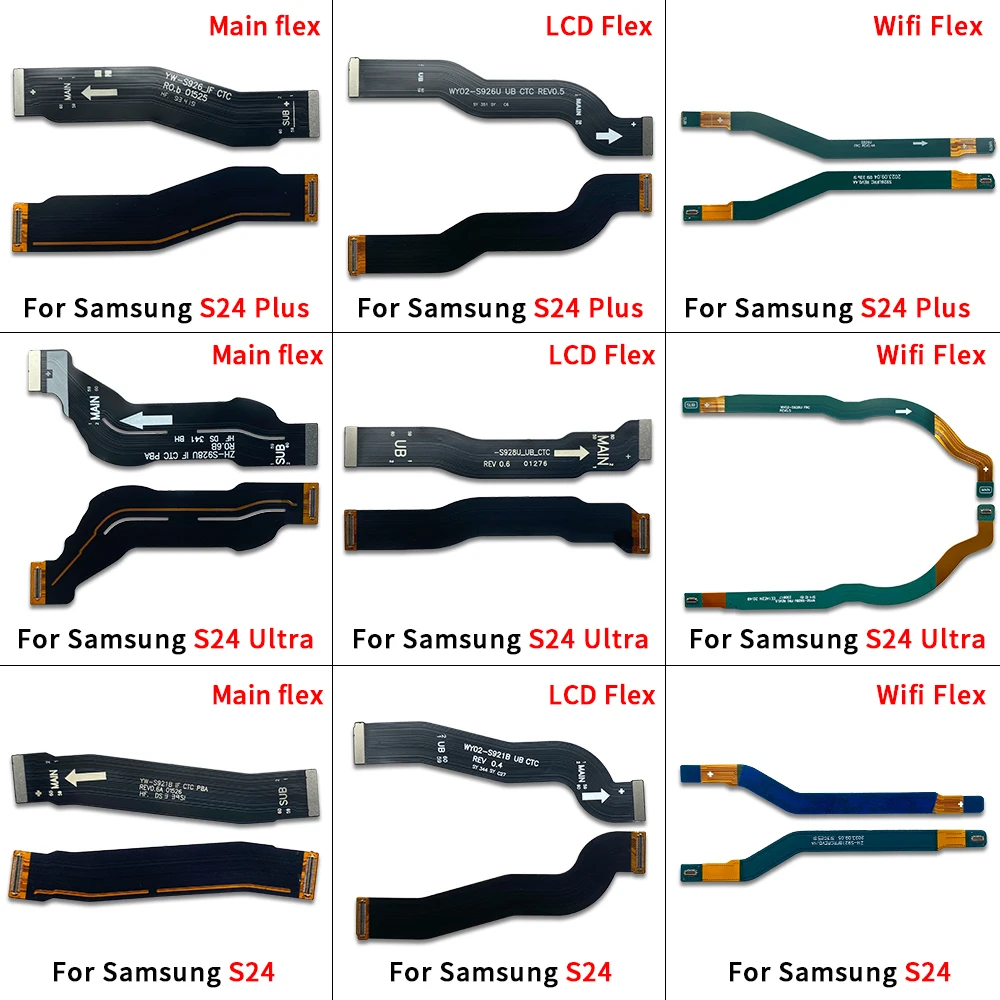 New Main FPC LCD Display Connect Mainboard Flex Cable Ribbon Ribbon For Samsung S24 S921 S24 Plus S926 S24 Ultra Wifi Flex Cable - Image 2