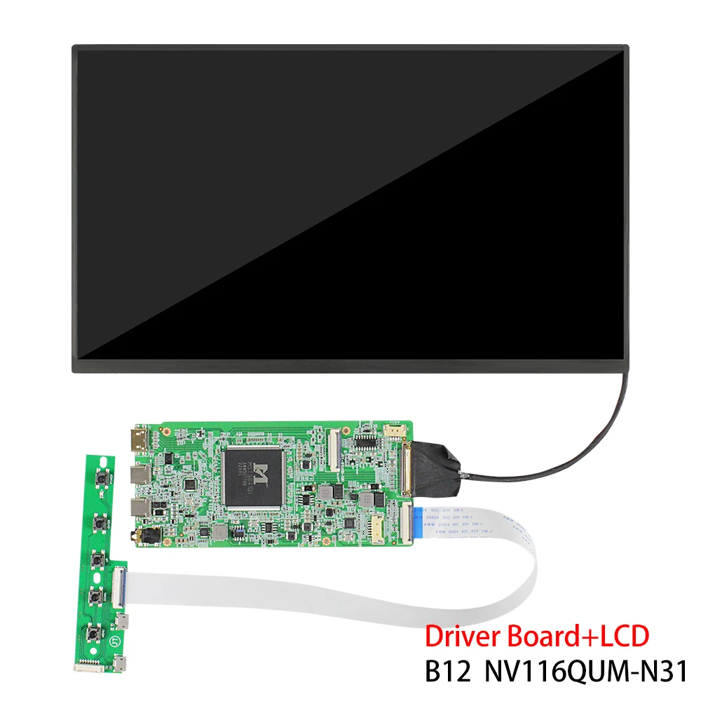 Imagem -04 - Módulo de Tela de Toque Capacitivo Display Lcd Ips 4k Usb Driver Board Win 10 11 Raspberry pi Painel 11.6 3840x2160