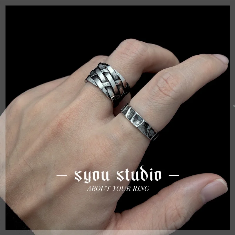 Weave Knot Viking Stainless Steel Ring Nordic For Men Gift Retro Womens Jewelry Vintage Fashion Metal Steel  Geometric Wholesale