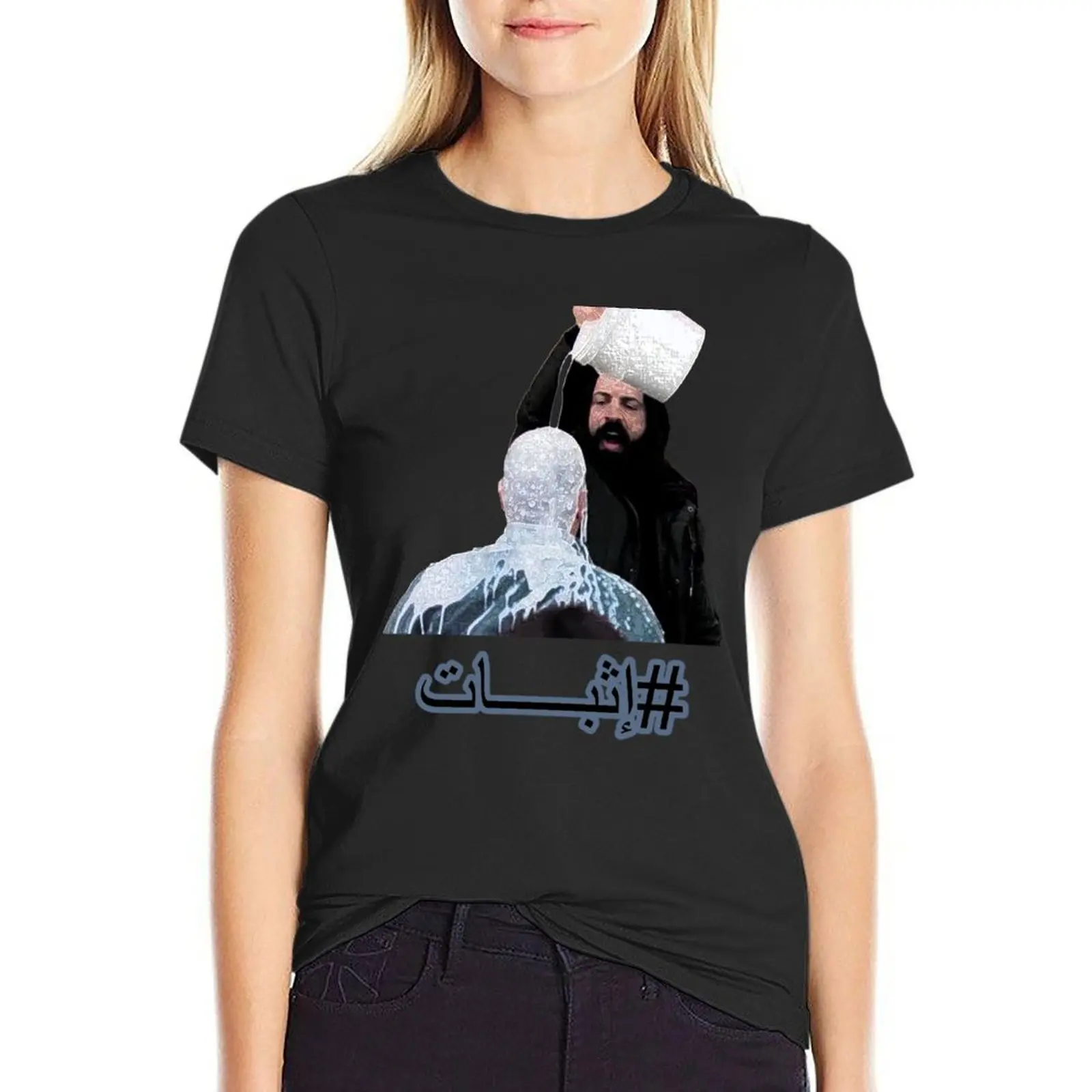 ?????? ??? ??? ????? ????? stickers T-Shirt cute clothes funny anime clothes tops plus size t shirts for Women loose fit