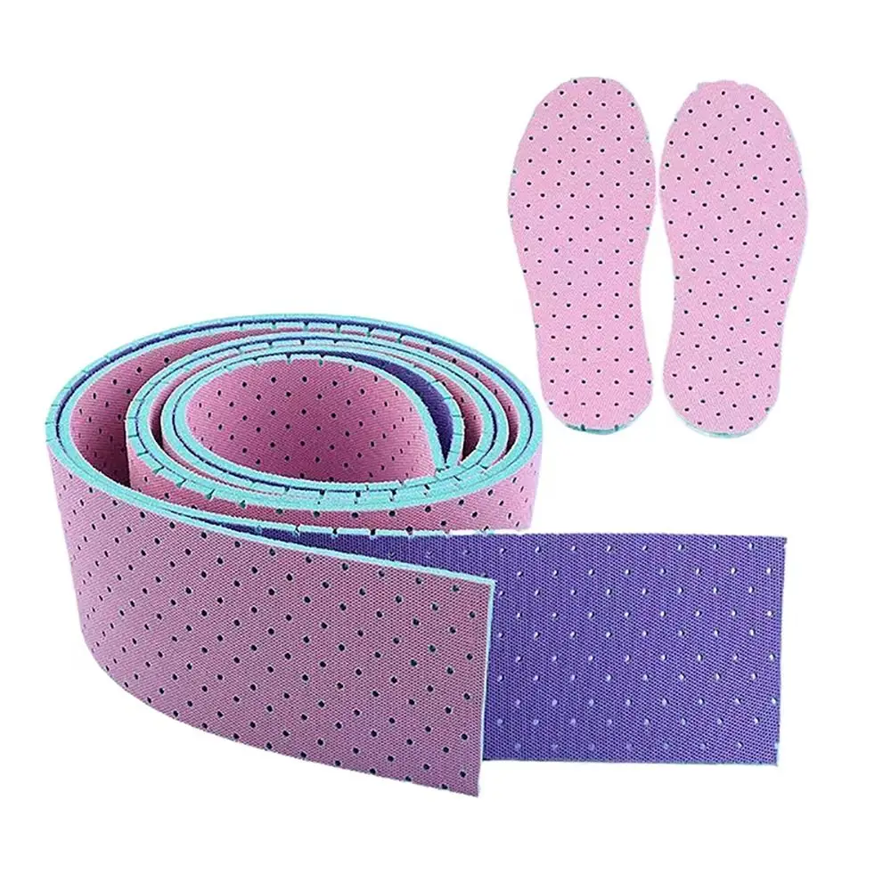 1Pcs New Universal DIY Cuttable Insoles Double Sided Available 150x9cm Soft Shoes Pad Black Pink Breathable Mesh Shoe Inserts