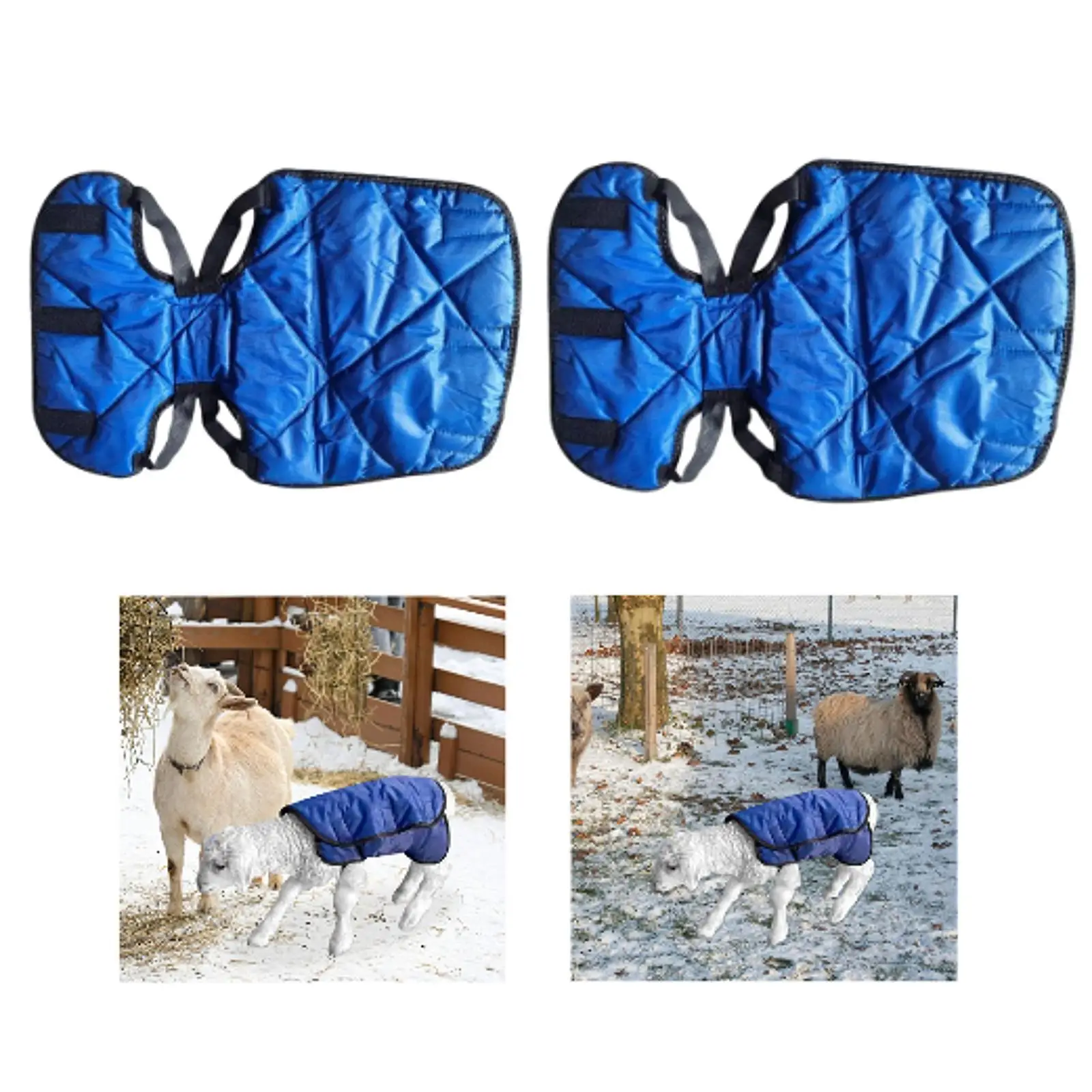 Manta para pantorrilla, abrigo cálido para pantorrilla, resistente al agua, práctico abrigo de invierno para perro y cabra, fácil