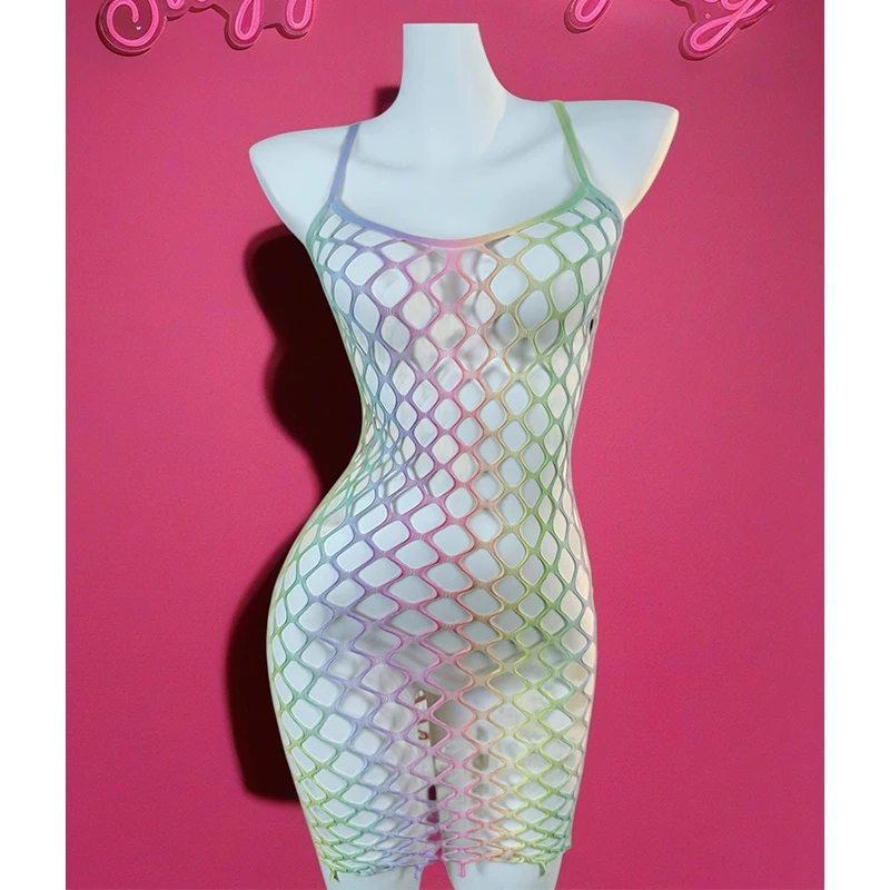 1PC Donne Sexy Lingerie Sexy A Rete Cover Up Per San Valentino Senza Bikini Hollow ut Vestito Aderente CT017