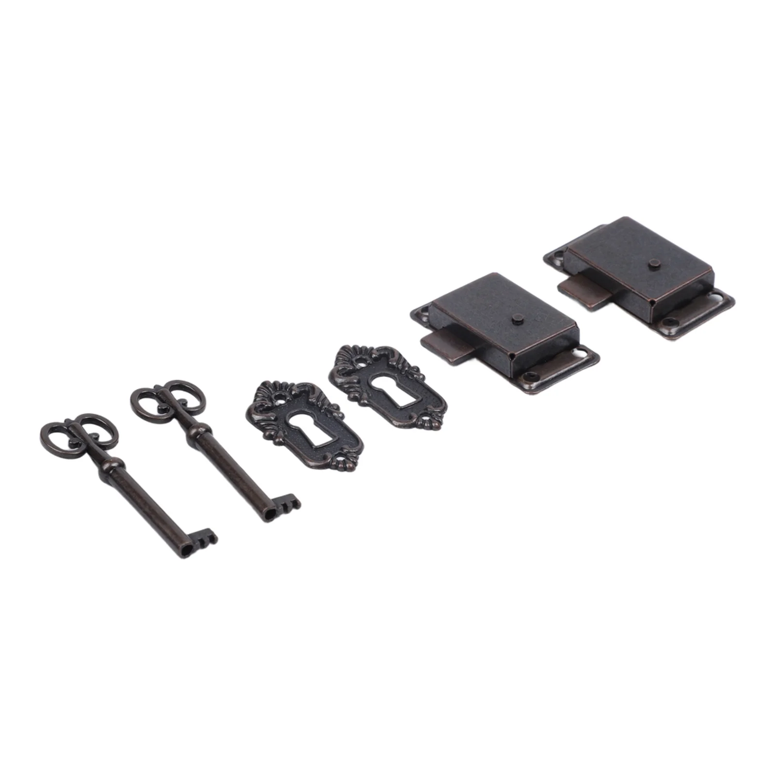 With Key Drawer Lock Parts Red Bronze Classical Furniture Jewelry Locks Matal+Zinc Alloy Accessories Practical