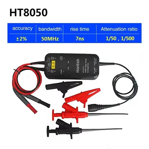 Hantek HT8050/HT8100 oscilloskop högspänningsdifferentialsond 50/100m oscilloskopisoleringssond 8 best sales isoleringssond oscilloskop - №1