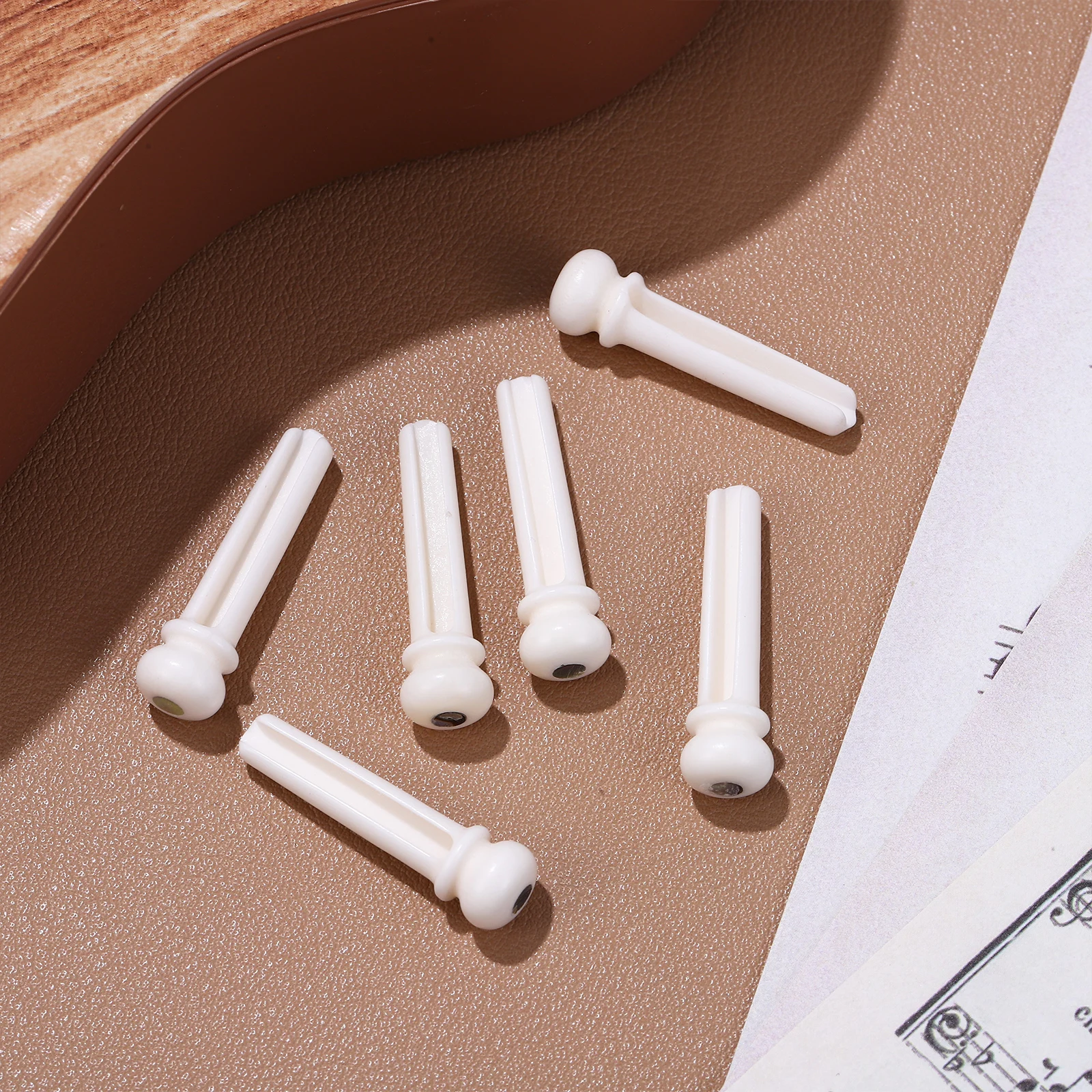 

6 Pcs Guitar String Cone Accessories Acoustic Pin Bridge Pins Bone Replacement