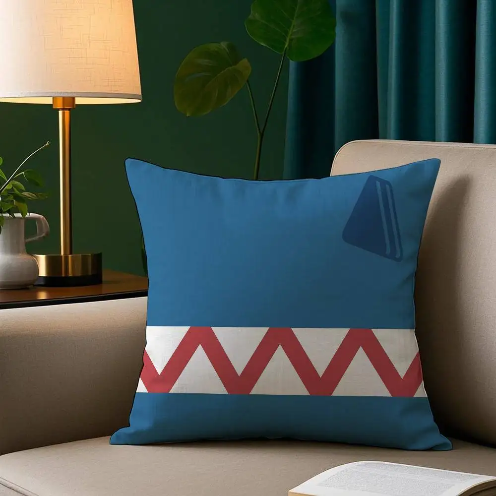 Cartoon Mode Shark Blau Kissen Fall Kurze plüsch doppelseitige Druck Platz Werfen Kissen Abdeckungen Sofa Hause Kissen Dekor