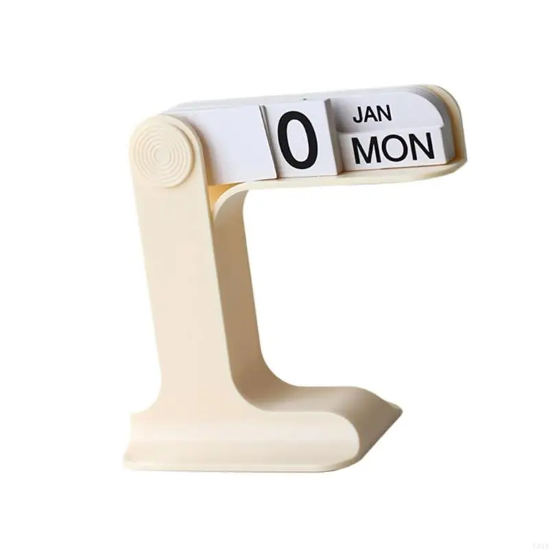 Y8ad Desk Calendrier permanent Calendrier retournement