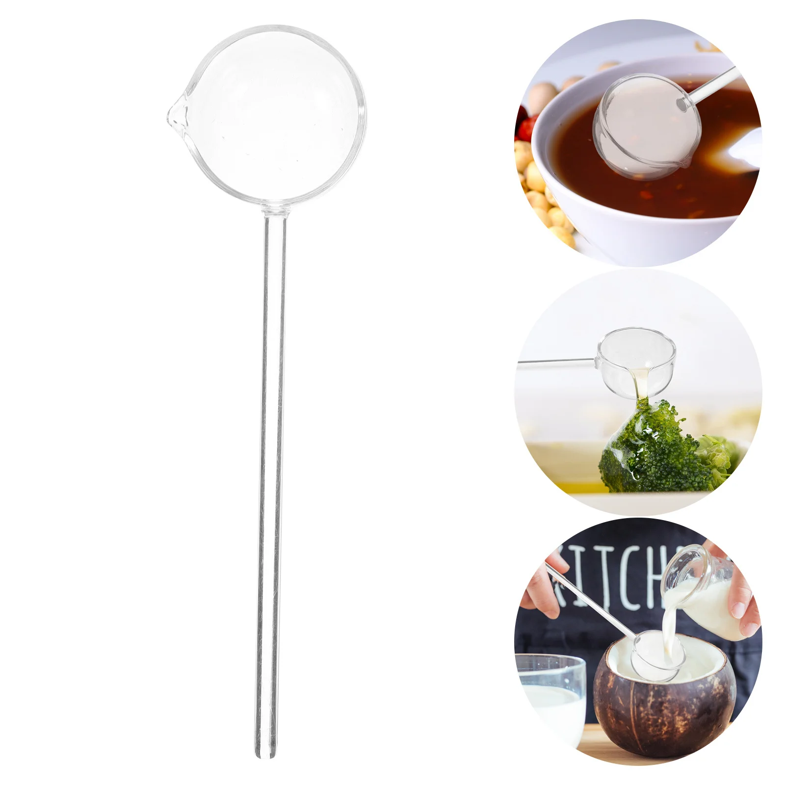 

Heat Resistant Long Handle Glass Spoon Creative Angled Mouth Design Perfect for Dessert Coffee Stirring Elegant Pink