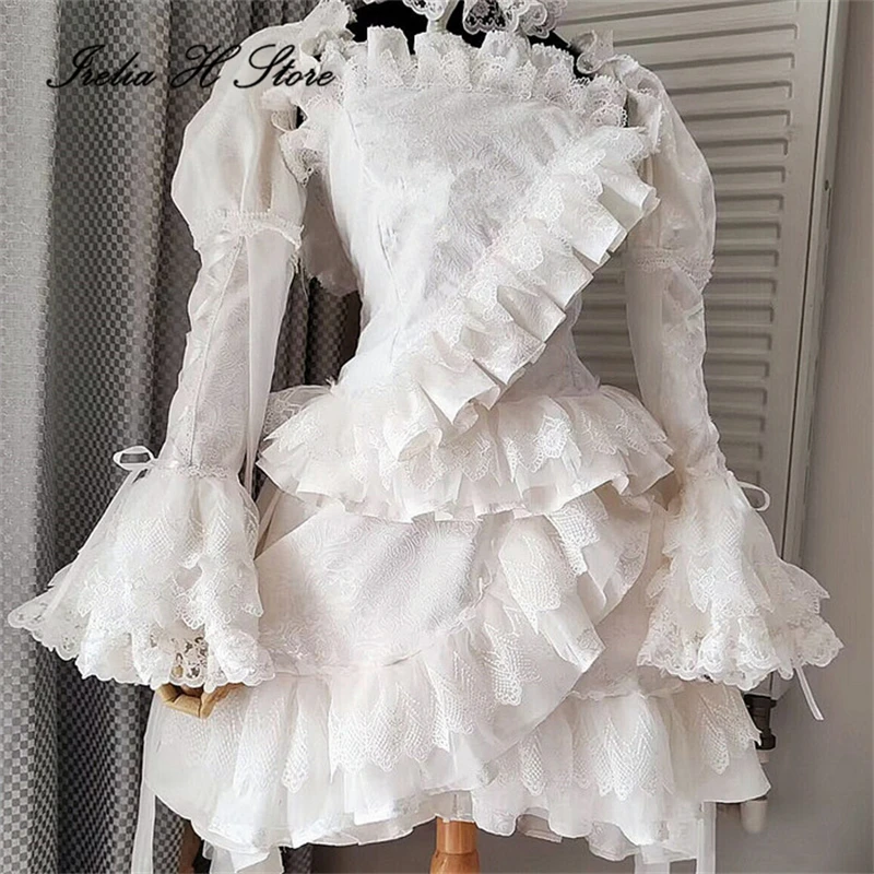 Irelia H Anime Rozen Maiden Figur Weiß lolita weibliche Kleid Cosplay Kostüm Halloween Kostüm Party Kleid benutzerdefinierte größe gemacht
