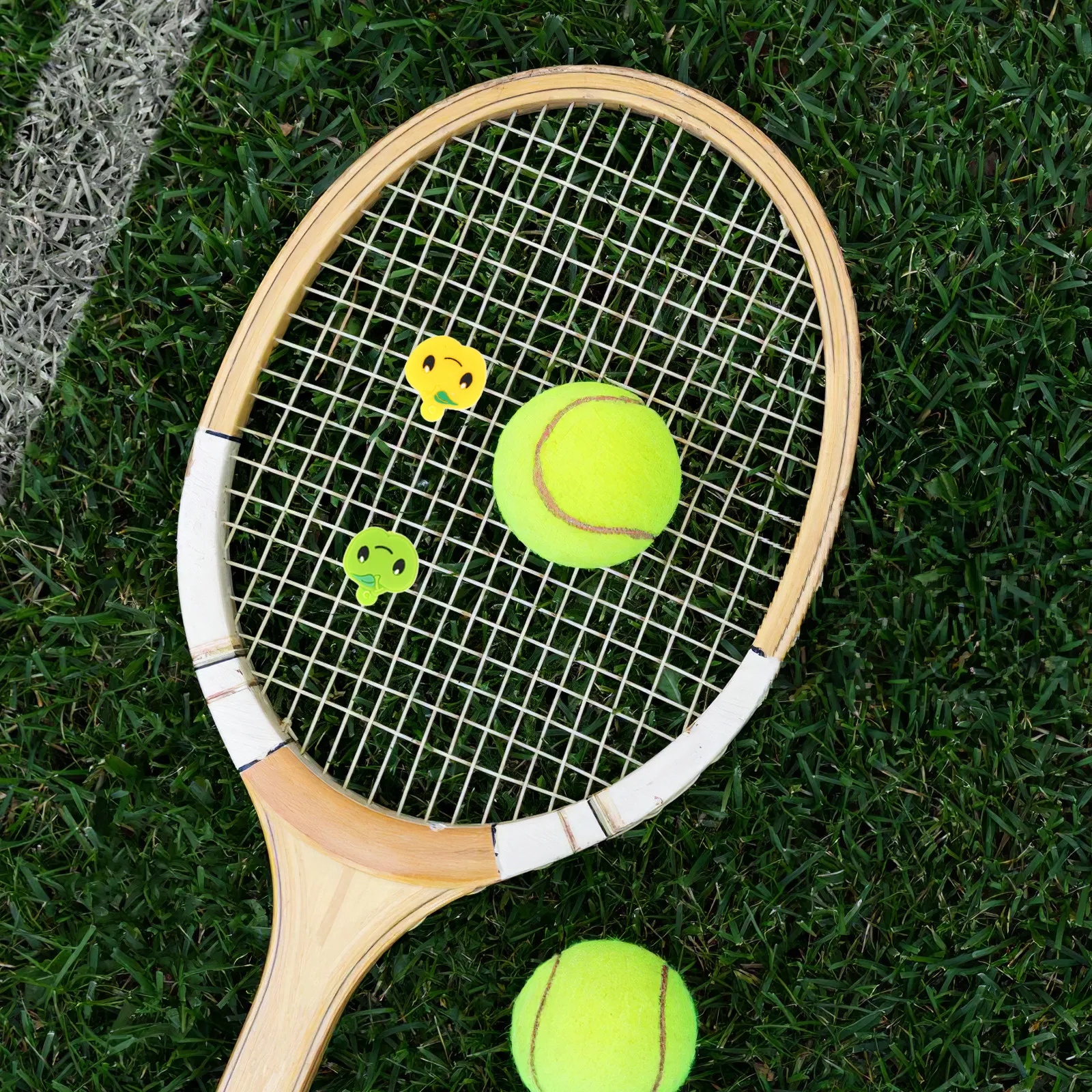 

2Pcs Colorful Shaped Tennis Dampener Silicone Racket Shock Absorber Vibration Isolator Pad for Reduced Arm Fatigue Better