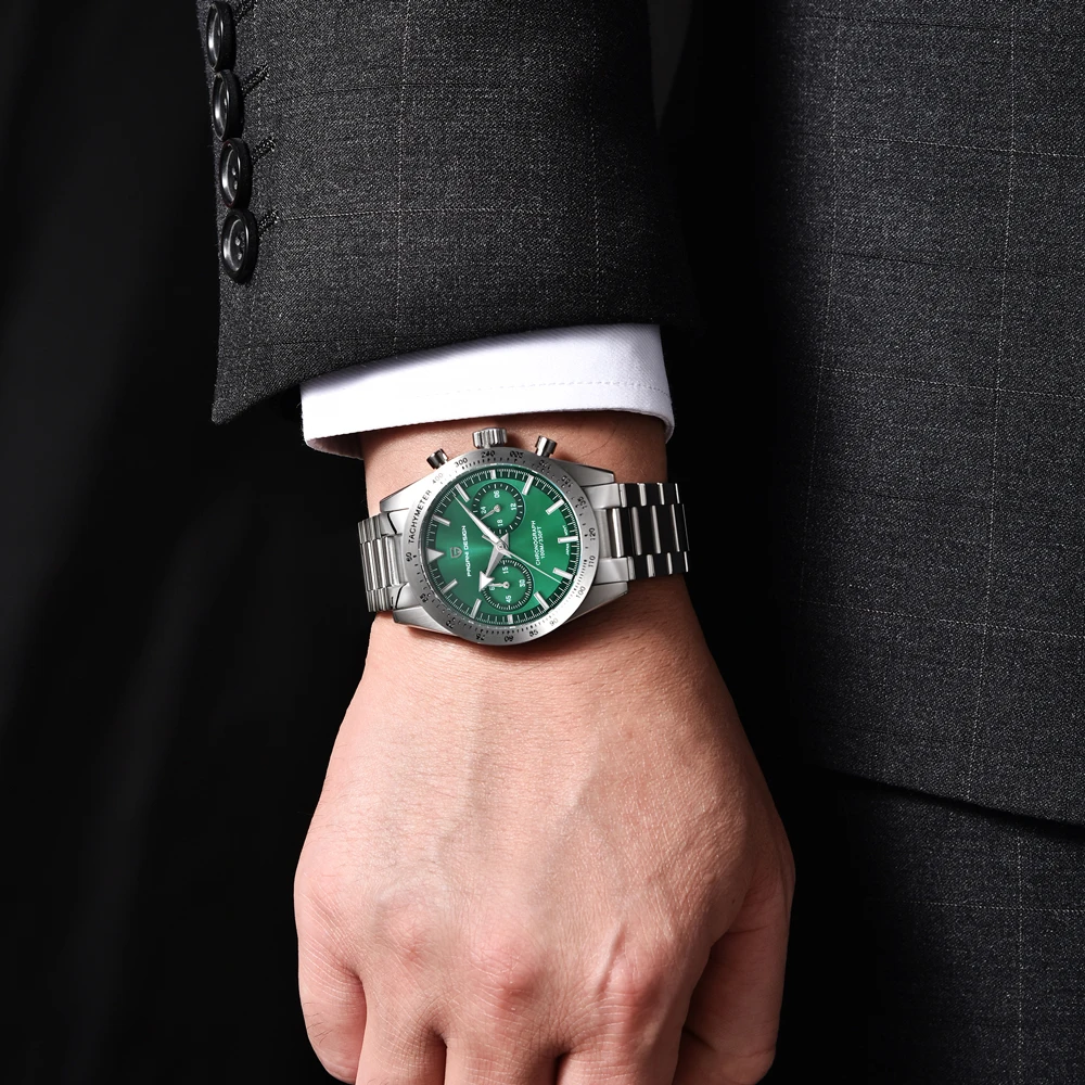 PAGANI DESIGN Men's Watches Top Luxury Quartz Wristwatch VK64 Speed Sports Chronograph Watch For Man AR Sapphire Mirror Gift Box