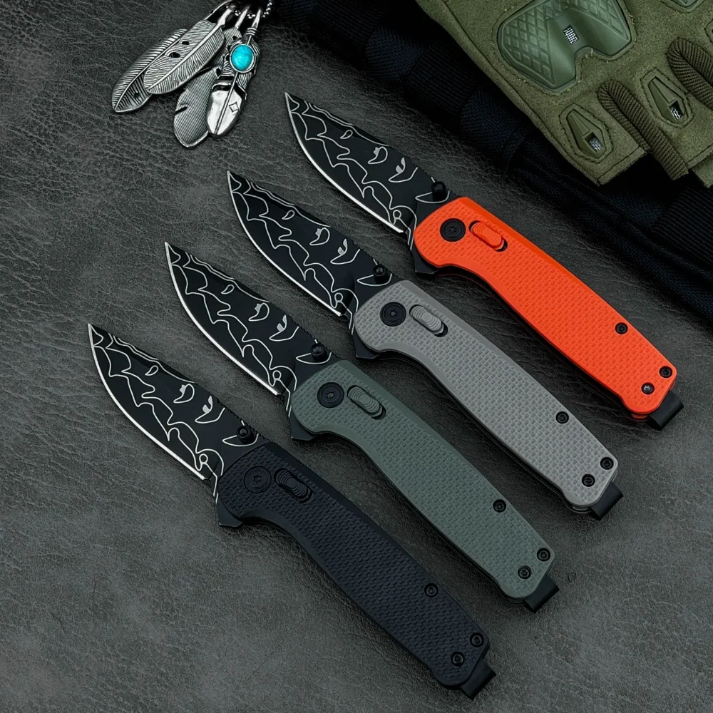 屋外折りたたみナイフ高品質ポータブル釣りキャンプ登山ロック自己防衛狩猟ハンドツールマルチツール EDC