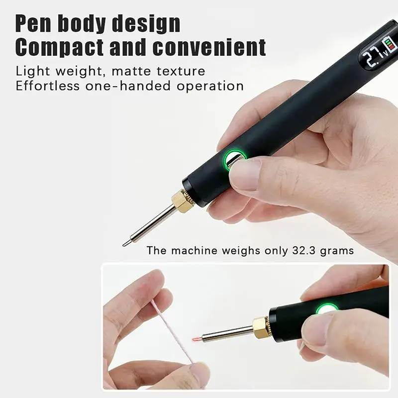Mini Soldering Iron Pen Kit - Adjustable Voltage & Portable Design Ideal For DIY Projects Electronics Repair With USB