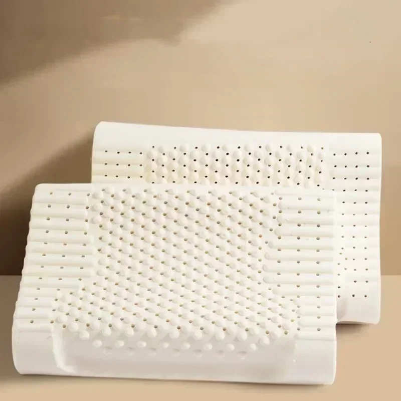 

40x60cm White Latex Pillow Core Adult Cervical Protection Sleep Aid Pillow Particle Massage Pillow soft with Pillowcases