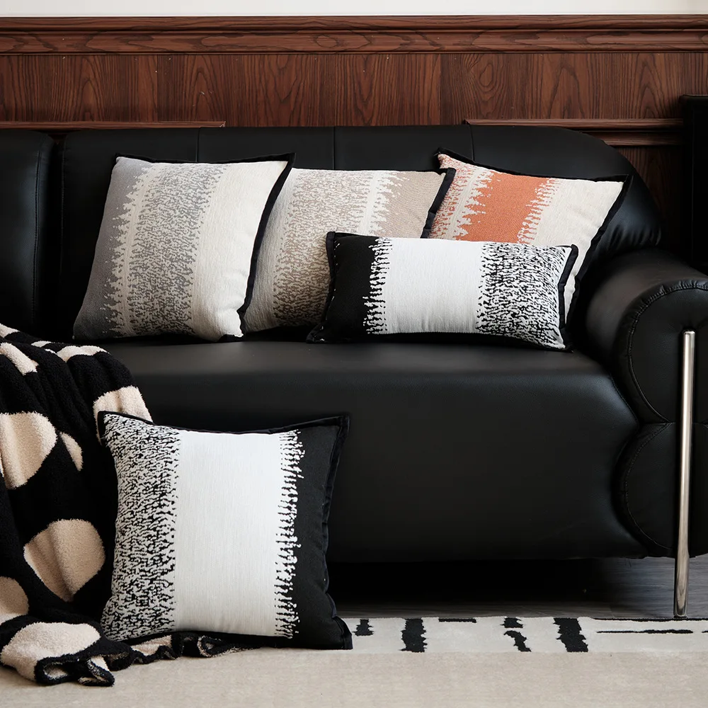

Stripe Sofa Pillow Cover Soft Backrest Cushion for Living Room Bedroom Elegant French Style Home Textile Accessories
