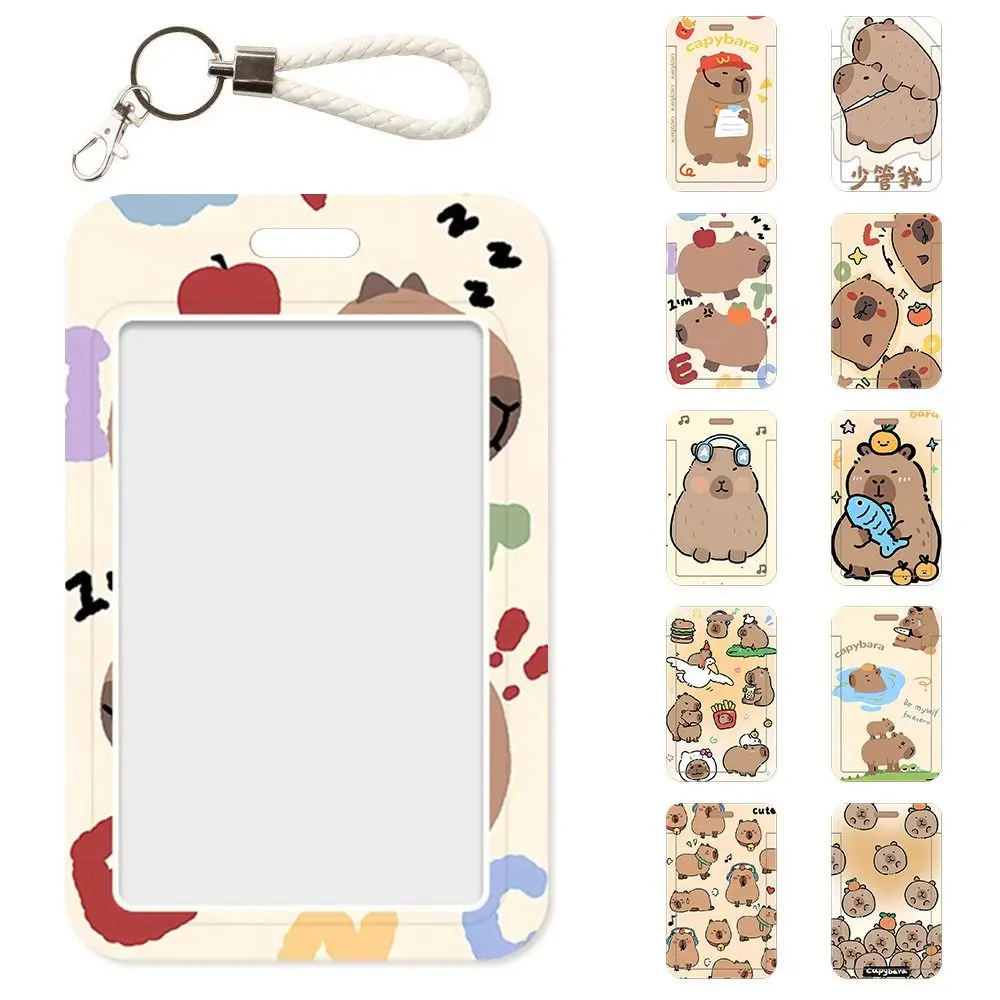 High Quality Multifunctional Card Holder Plastic Capybara Card Case ID Badge Holder School Office