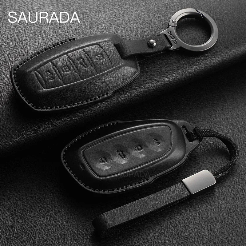 

Car Key Case Full Cover Shell Holder Protection For Haval H6 Jolion H9 F7x H5 M2 Coupe M4 2024 Genuine leather Car Accessories
