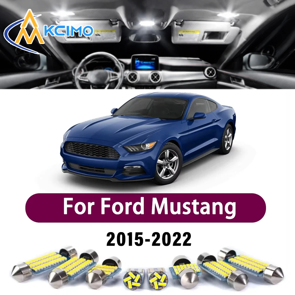 

Error Free LED Interior Light Kit for Ford Mustang 2015-2022 Premium Bright Dome Trunk Mirror Reading Lamps Canbus