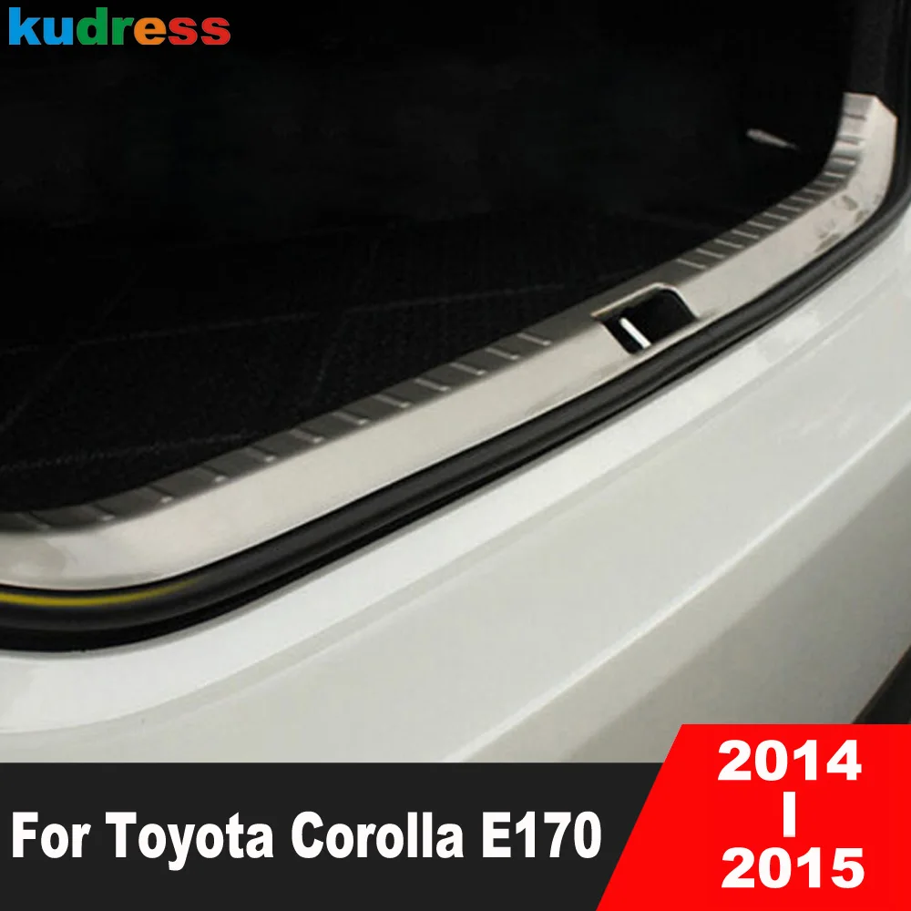 

Rear Trunk Bumper Cover Trim For Toyota Corolla E170 2014 2015 Stainless Steel Car Accessories Tailgate Door Sill Plate Guard