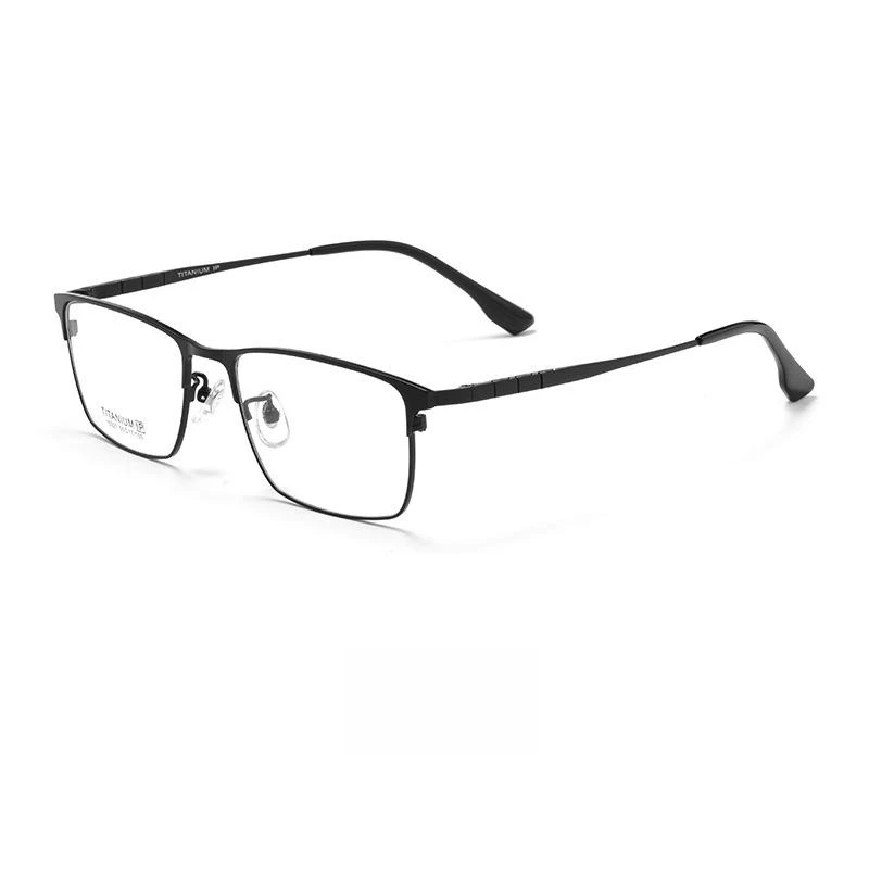 YIMARUILI New Ultra-light Fashion Business Eyewear Retro Square Pure Titanium Optical Prescription Eyeglasses Frame Men 15327P