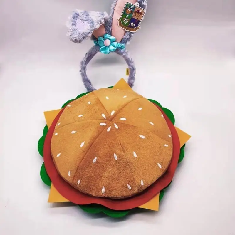 Hamburger Funny Halloween Hat Personality Party Easter Party Cap 6XDA