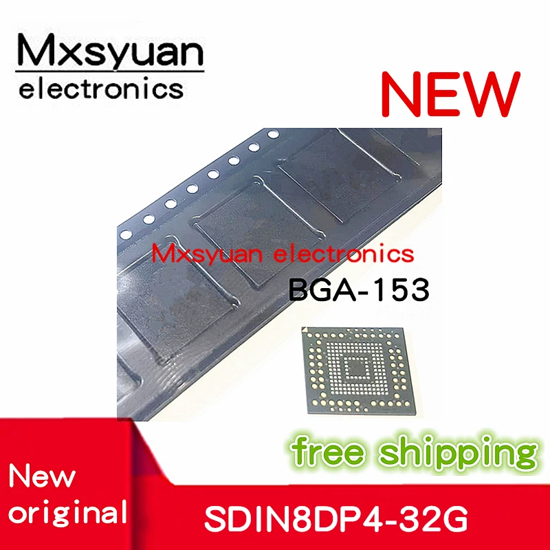 

100% новый, 1 шт. ~ 10 шт./лот SDIN8DP4-32G eMMC 32 ГБ NAND флэш-памяти IC чип BGA153 Mxsyuan