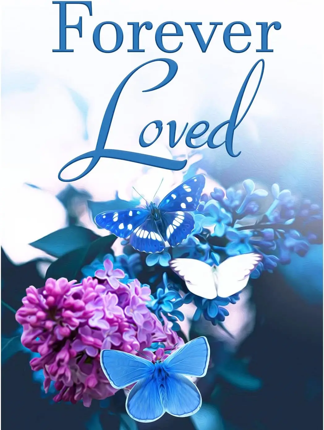 علم حديقة أمريكا للأبد - شعور باللون الأزرق يفقودك، مقبرة تذكارية، فجرة دينية مزدوجة الجوانب 12.5 × 18 بوصة FFI #2