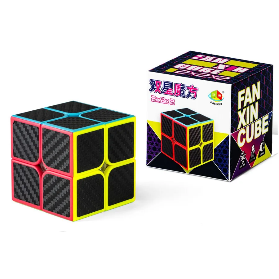 2X2 3X3 4X4 5X5 Stickerloze Magische Kubus/2X2 3X3 4X4 5X5 Koolstofvezel Magische Kubus