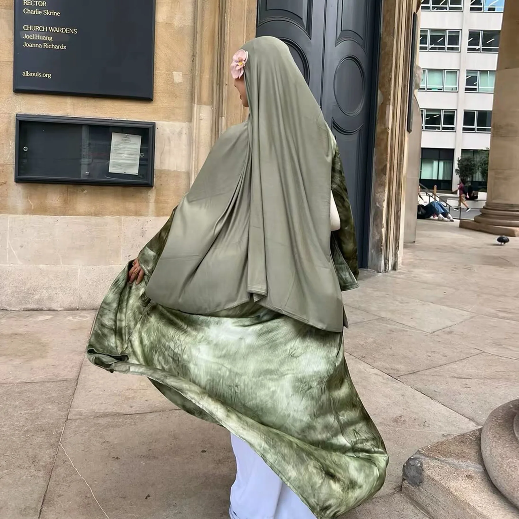 2026 neue Abayas für Frauen Dubai Luxus Tie-dye Gedruckt Kaftan Robe Strickjacke Muslimischen Party Langes Kleid Kimono Abaya islamische Kleidung