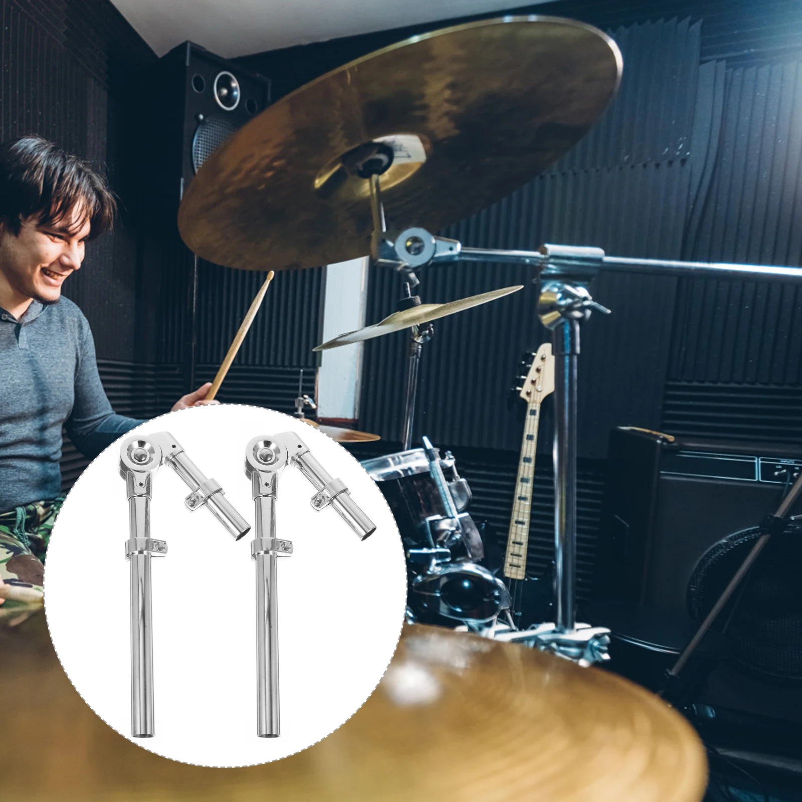 

Adjustable Metal Hanging Bracket for Tom Drum Mount Stand Hardware Suspension Design Light Practical for Percussion