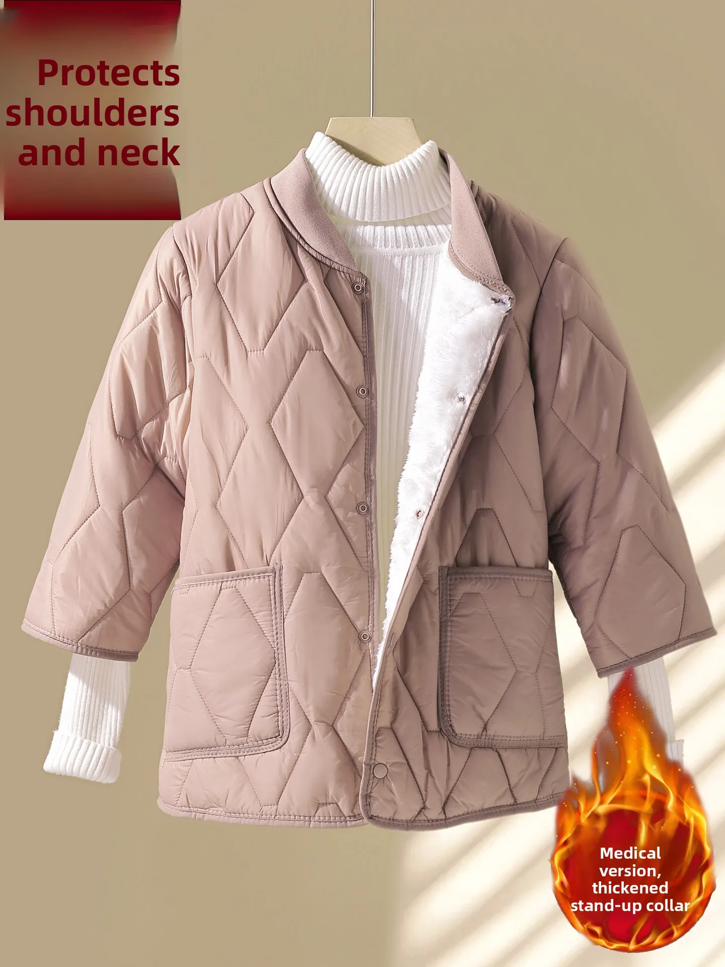 

Women's Winter Warm Fce Lined Thiened f Sve Vest oulder Protection Ne Heating Inner Core Single Button Closure...