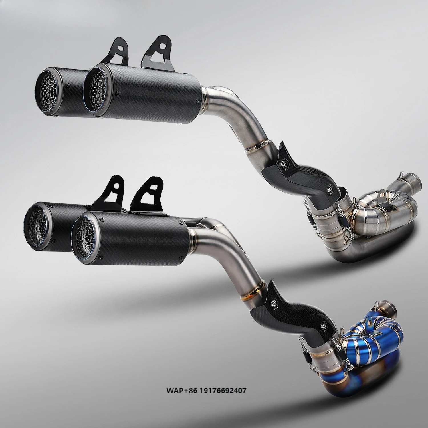 Duca V4 Motorcycle Exhaust System Modification Titanium Alloy Full Section for Panigale V4/V4S Street Stainless Steel Box