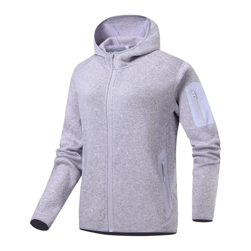 ARC أزياء رجالية لتسلق الجبال في الهواء الطلق، رياضات كاجوال، صيد السمك، سترة صوف بديلة، سترة بغطاء للرأس للربيع والخريف