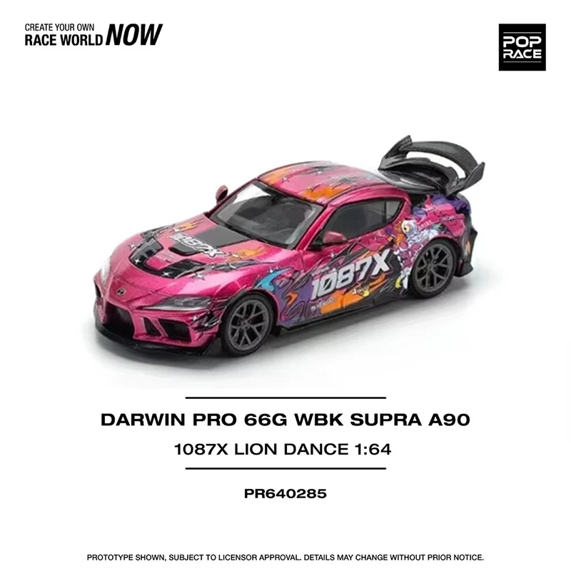 PreSale POP Race 1:64 GR Supra A90 Mk5 Darwin PRO 66G NWB Lion Dance Diecast Diorama Car Model Toy