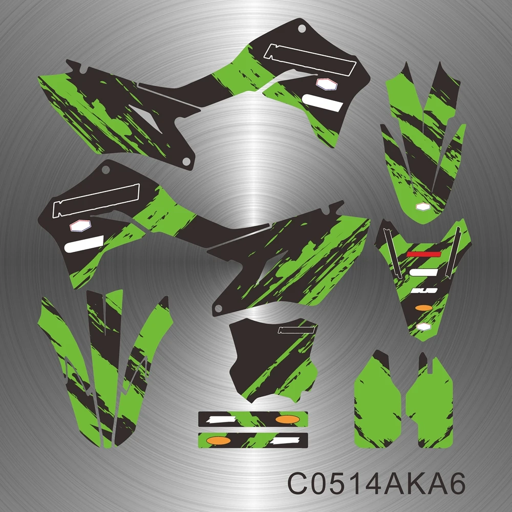 カワサキ-klx-300r-klx300r-2020-2021-2022-2023-2024-2025-デカールグラフィックステッカーキットフルオートバイキット-c0514aka