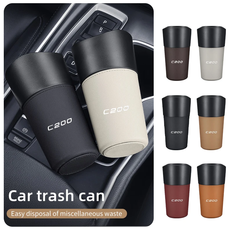 Car Trash Can Center Console Waterproof Garbage Storage Bucket For Mercedes Benz W222 W210 W176 W176 W177 W212 W213 W220 W221