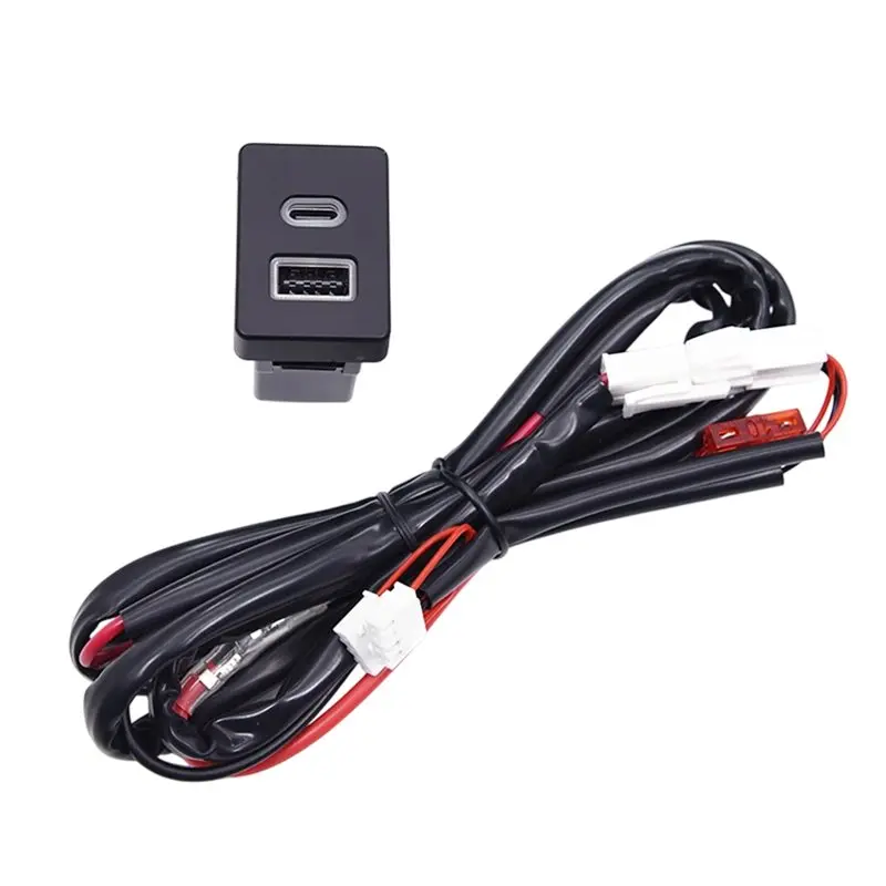 Car USB QC3.0 Type-C PD Fast Socket Power Adapter For Ford Transit Phone Charging Outlet - view 3