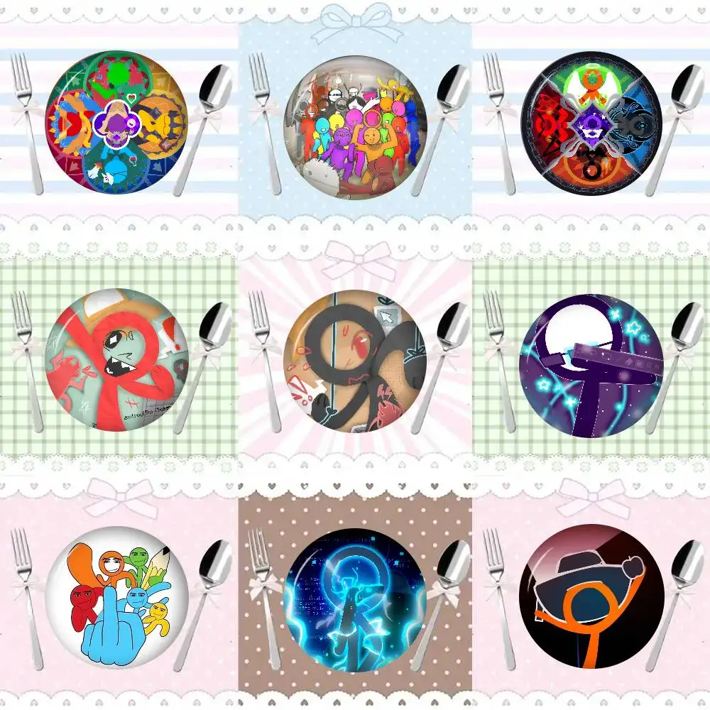 LOGO Alan Becker Anime Pins Criativos Engraçados Redondos de Encaixe Broche Distintivo Acessórios para Mochila Chapéu Joias Presentes para Amigos