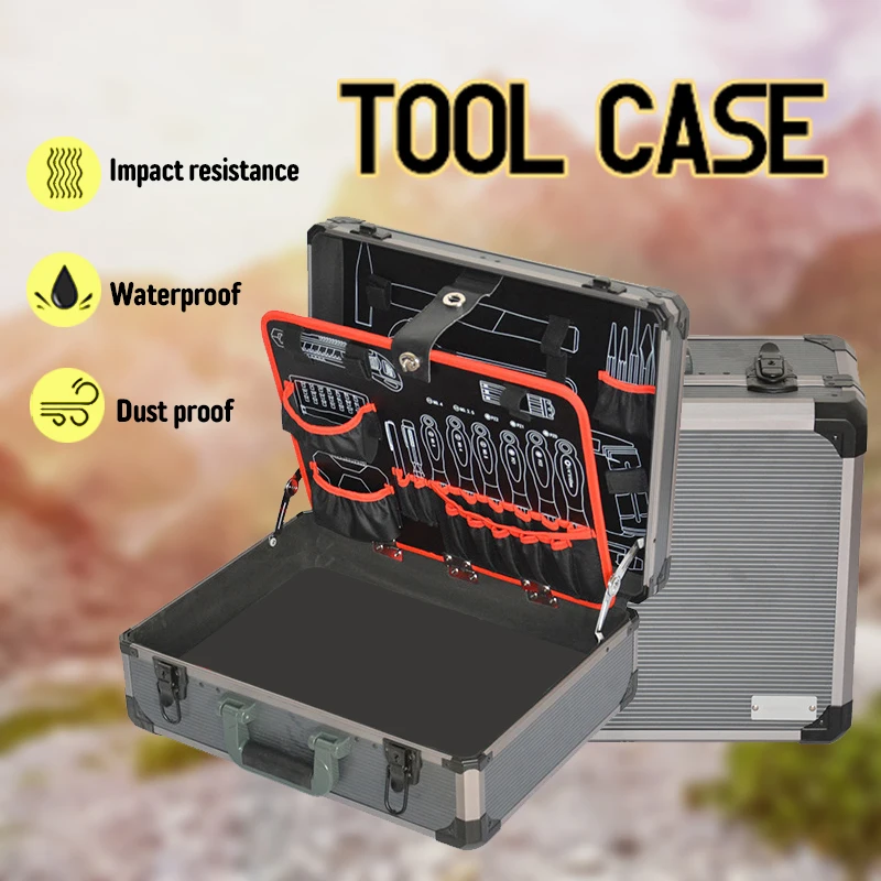 

Large Waterproof Tool Box Shockproof Hard Case Box Empty Large Tool Box Organizer Double Layers Toolbox Electrician Tool Box