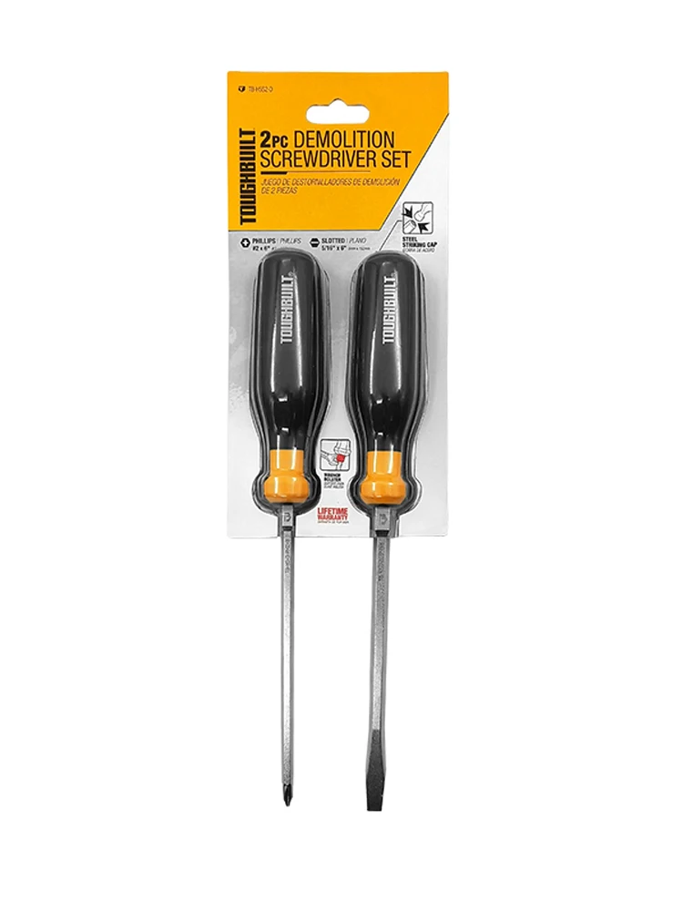 TOUGHBUILT TB-H5S2-D Demolition Screwdriver Set 2PCS of PH 2x6\