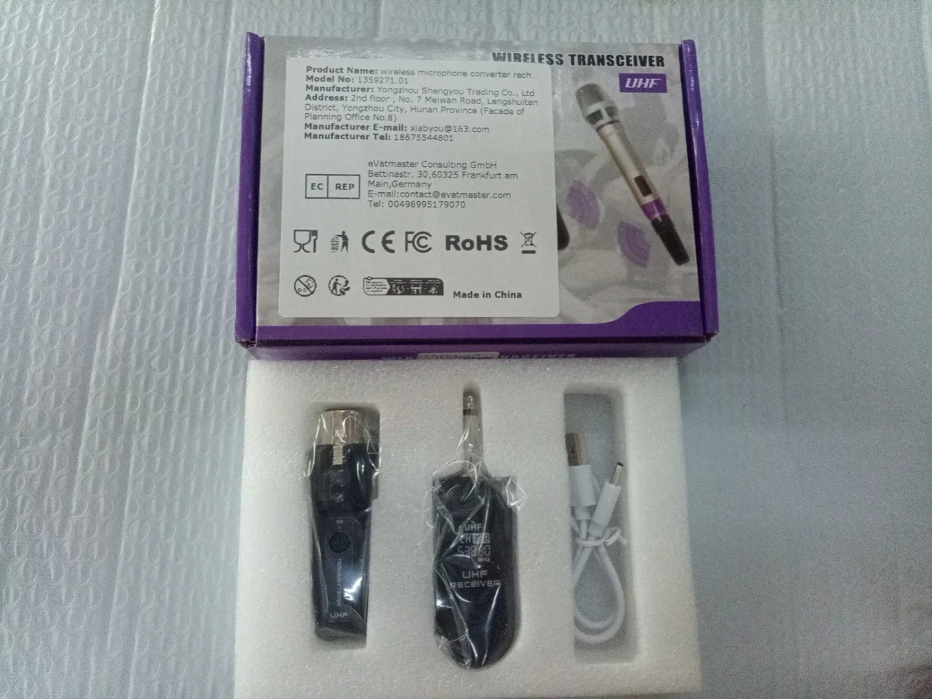 Wireless Microphone Converter XLR Transmitter and Receiver Wired To Wireless System for Audio Mixer Dynamic Mic Electric Guitar