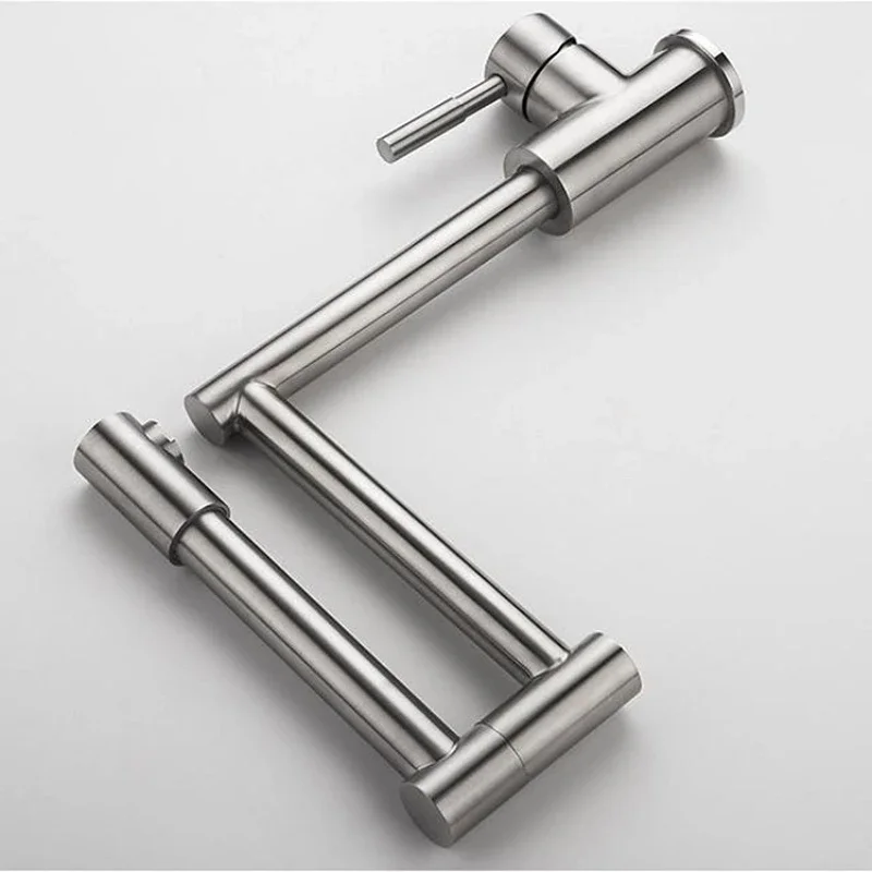 Смеситель для наполнения кастрюль из нержавеющей стали, поворотный рычаг, складной выдвижной излив, растягивающийся смеситель для горячей и холодной воды, кухонный кран, поворотный на 720 градусов