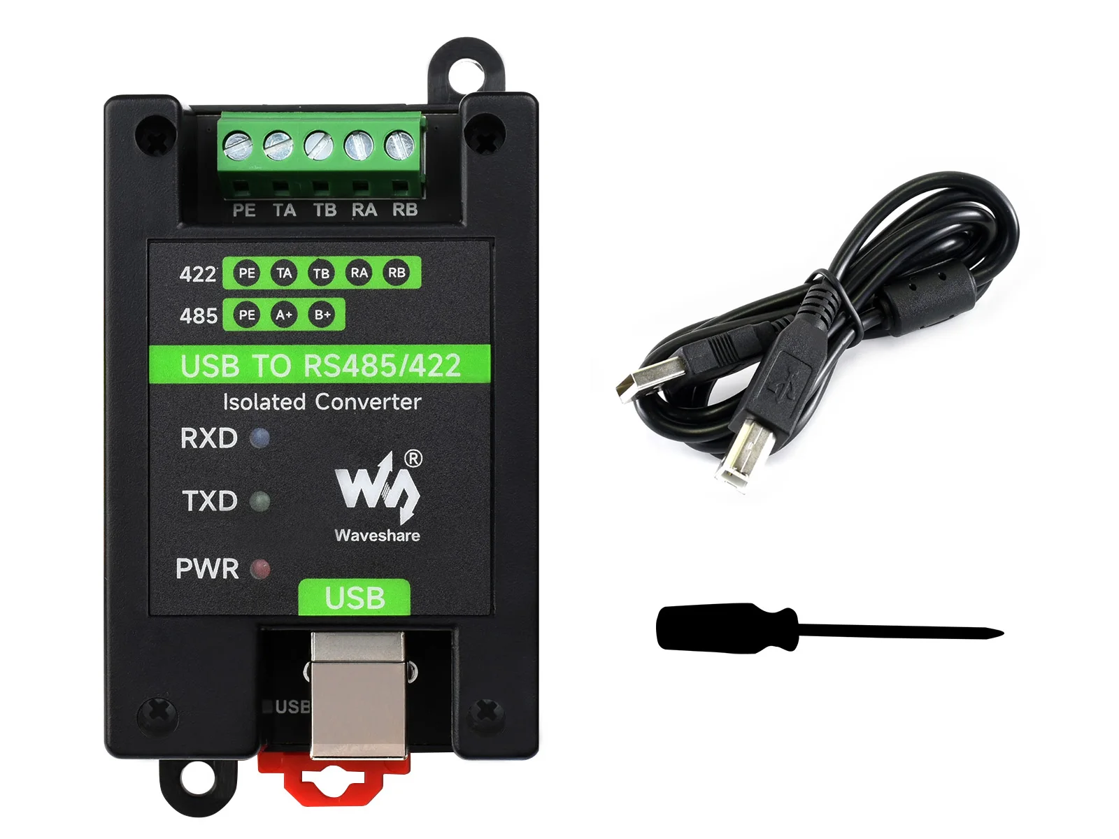 Waveshare USB do RS485/422 Przemysłowy izolowany konwerter, wbudowany oryginalny FT232RL i SP485EEN, wielokrotne zabezpieczenie — zdjęcie produktu 6