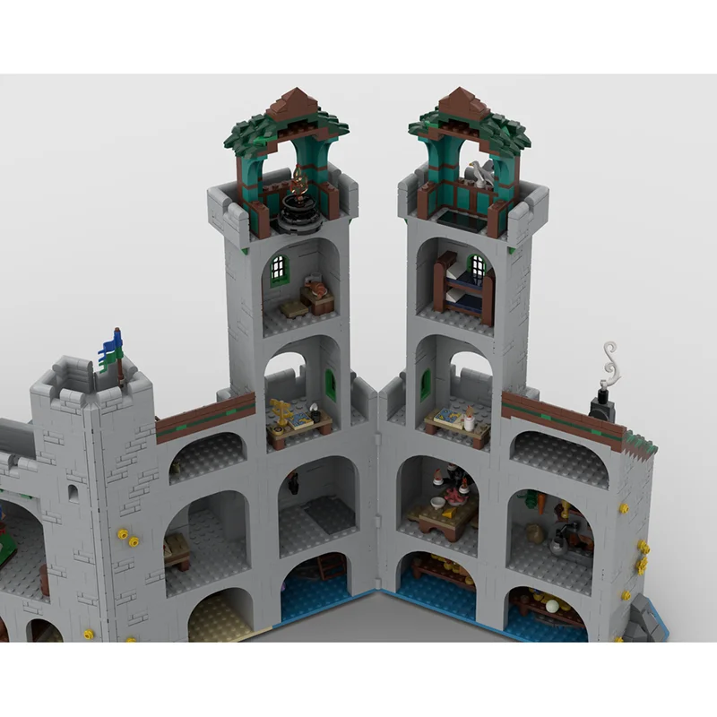 Medieval Castle Model Moc Building Bricks Lighthouse Fortress Model Technology Modular Block Toys DIY Assembly Christmas Gifts