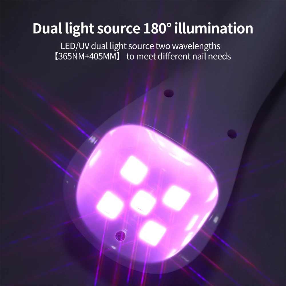 LINMANDA-Lámpara LED de mano para secado de uñas, Mini lámpara recargable para manicura, secador de uñas para uñas de Gel, portabilidad, arte de uñas