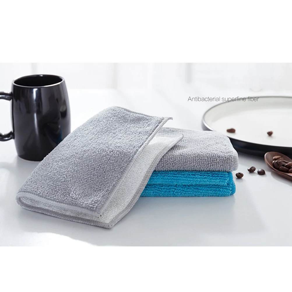 

5PCS Bamboo Fiber Dishwashing Cloth Multi Purpose Cleaning Towels Kitchen Household Duster Cloth (Random Style)
