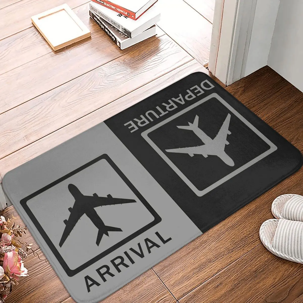 

Aircraft Airport Bathroom Mat Arrivals & Departures Doormat Kitchen Carpet Balcony Rug Home Decoration