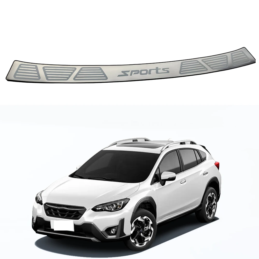 Stainless Steel For Subaru XV Trunk Trim Rear Bumper Protector Stickers 2018 2019 Door Sill Scuff Plate Car Accessories 2024