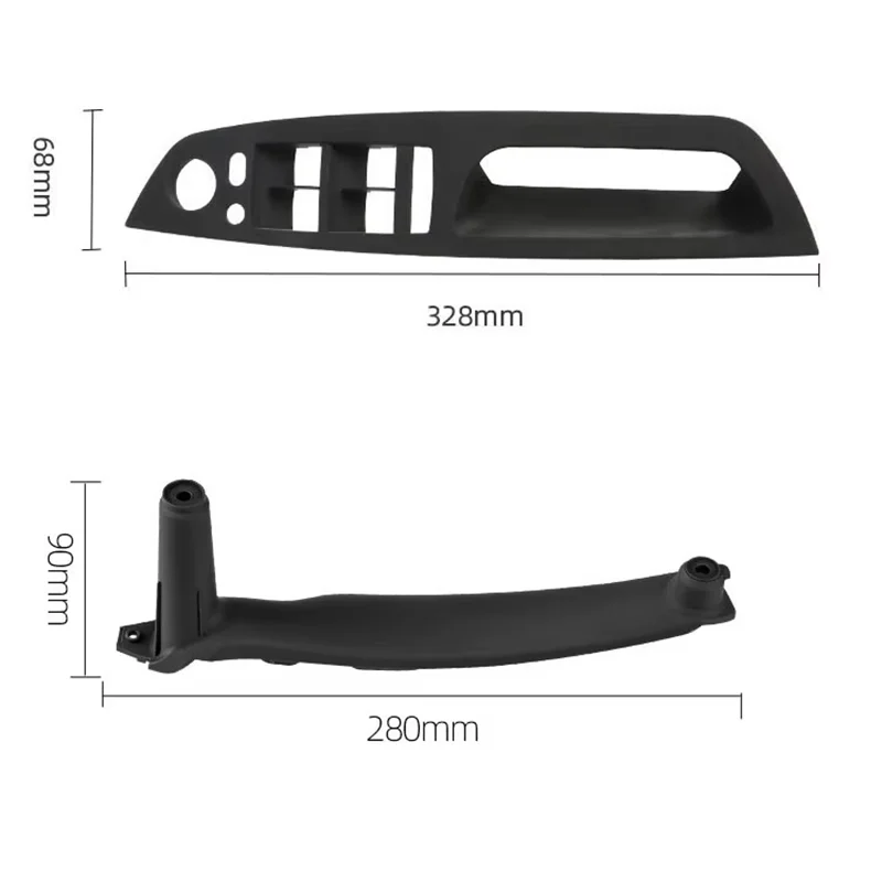 ترقية LHD سيارة الداخلية مقبض سحب الباب الداخلي مسند الذراع الداخلي غطاء لوحة استبدال لسيارات BMW X5 X6 E70 E71 E72 2007-2013